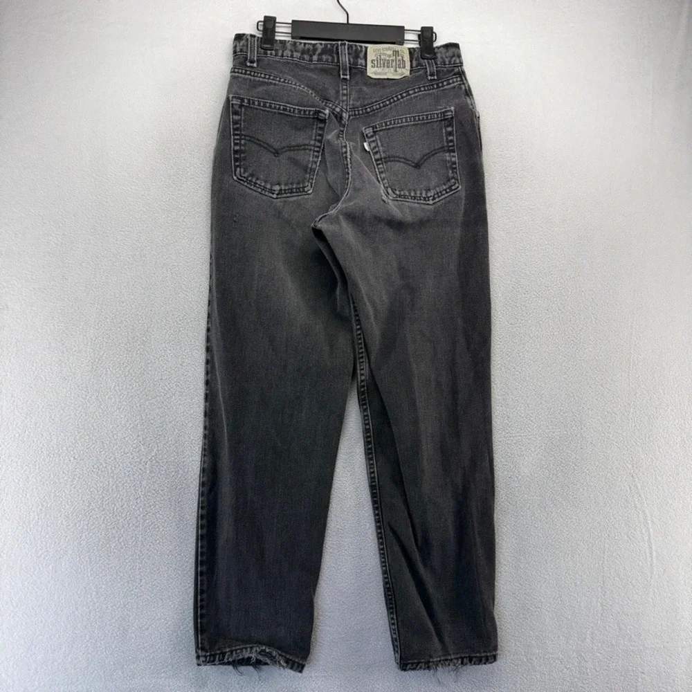 Vintage Levis Jeans Mens 31x30 Fits 28x29 Black SilverTab Loose Baggy Taper 90s
